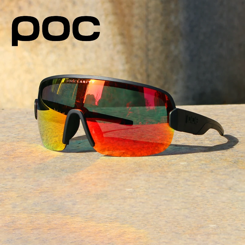 

POC AIM 4 Lens Cycling Sunglasses Sport Road Mountain Bike Glasses Men Women Eyewear Goggles Eyeglass Gafas Ciclismo