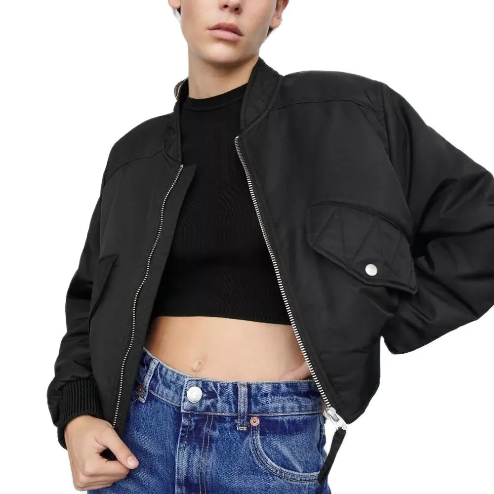 2021 New Arrival Spring Autumn Women's High Street Flight Bomber Jackets Female Zipper Pocket Baseball Uniform Coats Clothing
2021 New Arrival Spring Autumn Women's High Street Flight Bomber Jackets Female Zipper Pocket Baseball Uniform Coats Clothing