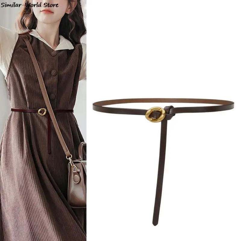 New Fashion Women Leather Thin Belt With Personality Pin Metal Buckle For Ladies Trouser Dress Decoration
New Fashion Women Leather Thin Belt With Personality Pin Metal Buckle For Ladies Trouser Dress Decoration