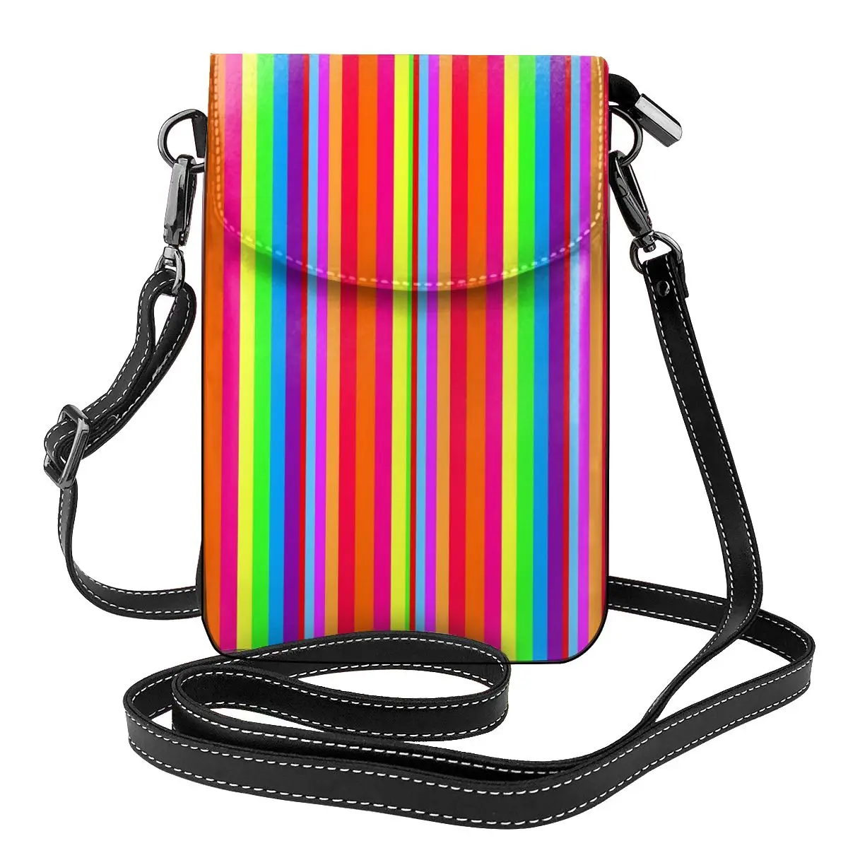 Rainbow Striped Shoulder Bag Colorful Line Print Office Woman Women Bags Gift Retro Leather Purse
Rainbow Striped Shoulder Bag Colorful Line Print Office Woman Women Bags Gift Retro Leather Purse
