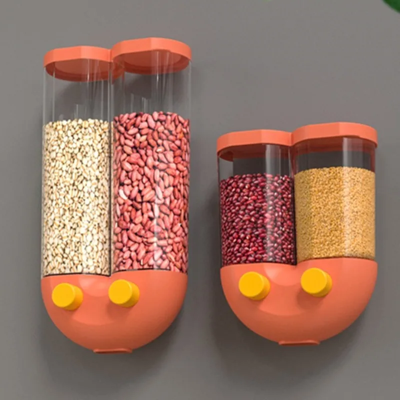 Kitchen Accessories Tools Wall Mounted Press Cereals Dispenser Grain Storage Box Dry Food Container Organizer
Kitchen Accessories Tools Wall Mounted Press Cereals Dispenser Grain Storage Box Dry Food Container Organizer