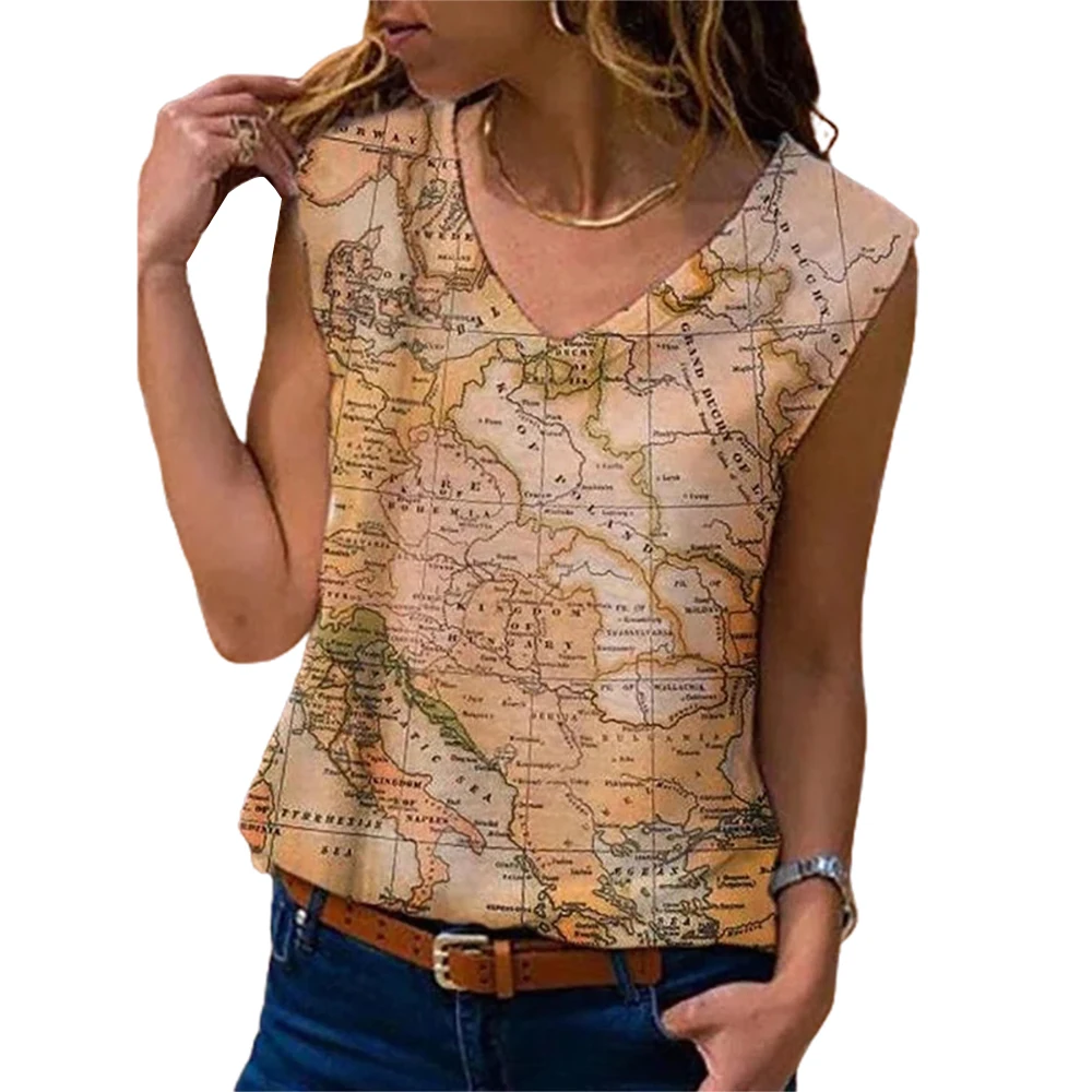 Майка женская с картой и принтом, 2021
Майка женская с картой и принтом, 2021