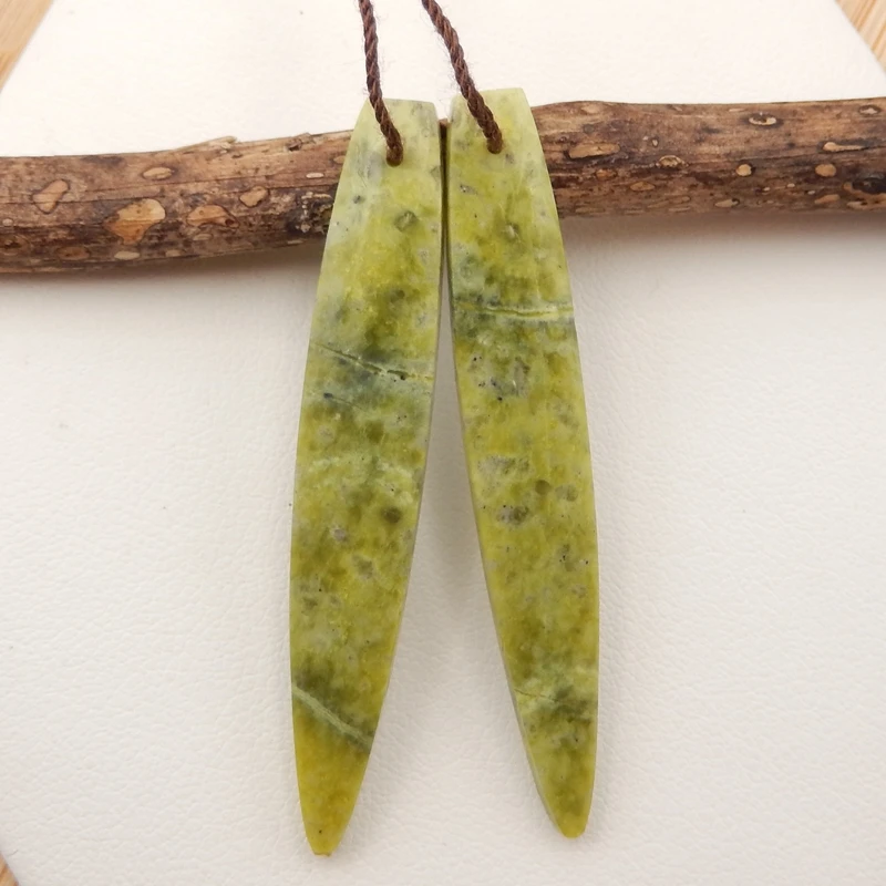 Charms Jewelry Earrings Pairs Natural Serpentine Handmade Irregular shape Earrings Beads 48x8x3m4.8g
Charms Jewelry Earrings Pairs Natural Serpentine Handmade Irregular shape Earrings Beads 48x8x3m4.8g