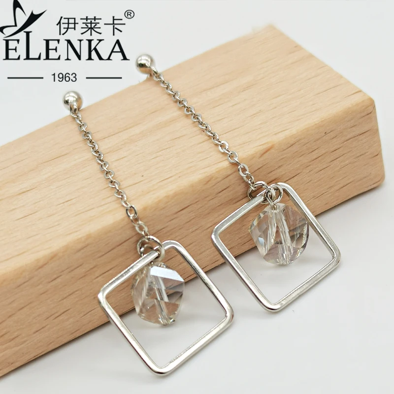 White Crystal Long Original Earrings 100% 925 Sterling Sliver Earring for Women Fashion Cool Square Stud Eardrop Luxury Jewelry
White Crystal Long Original Earrings 100% 925 Sterling Sliver Earring for Women Fashion Cool Square Stud Eardrop Luxury Jewelry