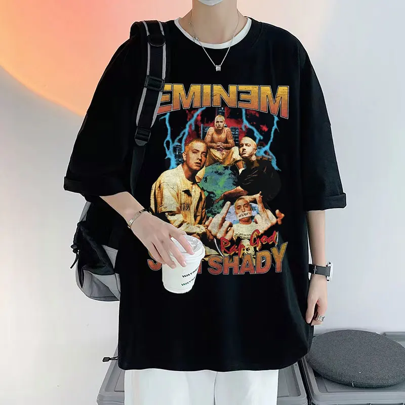 Eminem Slim Shady Rap Hip Hop Graphic Print Tshirt Short Sleeve Men Women Cotton Tee Streetwear Casual Fashion Oversized T-shirt
Eminem Slim Shady Rap Hip Hop Graphic Print Tshirt Short Sleeve Men Women Cotton Tee Streetwear Casual Fashion Oversized T-shirt