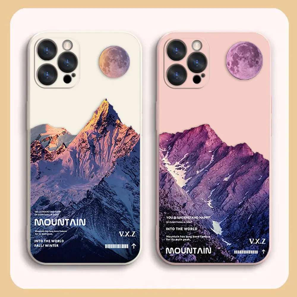 Case For iPhone 14 13 12 11 Pro XS Max Mini X XR 7 8 6 6S Plus Colour Simple Liquid Silicone Case Sunset Over Snowy Mountains
Case For iPhone 14 13 12 11 Pro XS Max Mini X XR 7 8 6 6S Plus Colour Simple Liquid Silicone Case Sunset Over Snowy Mountains