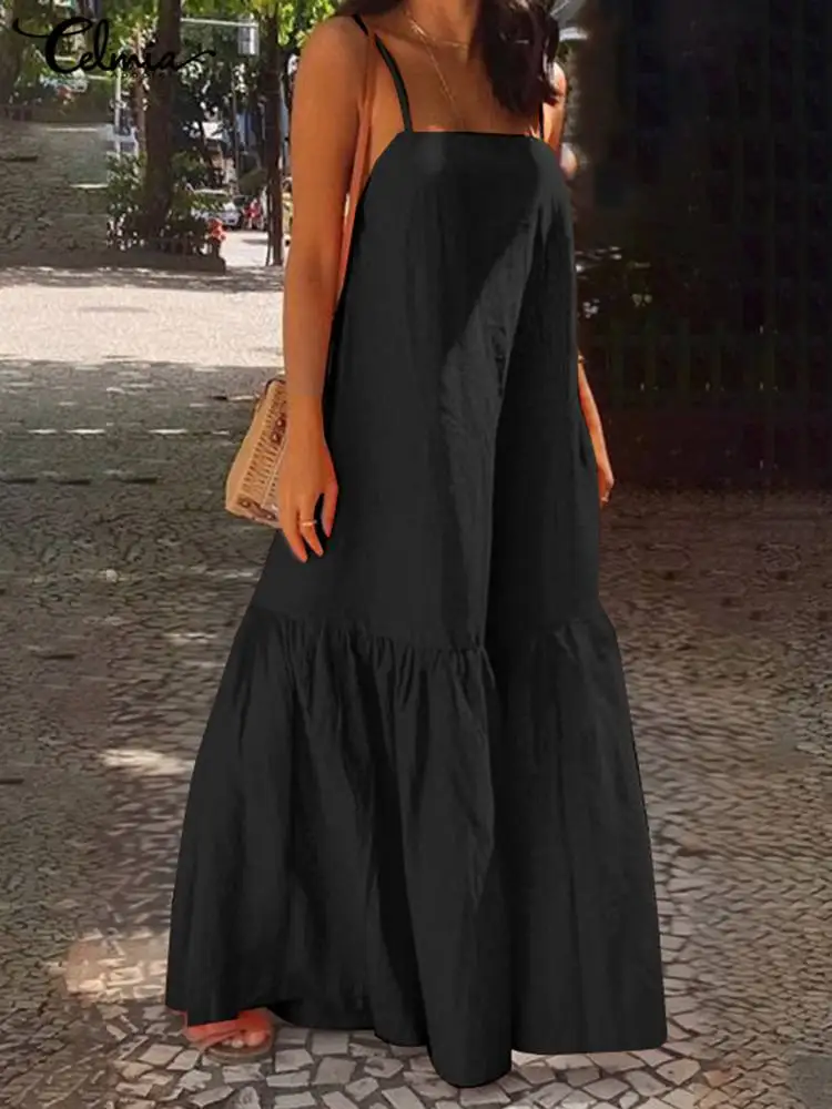 Fashion Women Slip Dress Celmia Summer Casual Spaghetti Strap Backless Sundress 2022 Stitching Beach A-line Holiday Maxi Vestido
Fashion Women Slip Dress Celmia Summer Casual Spaghetti Strap Backless Sundress 2022 Stitching Beach A-line Holiday Maxi Vestido