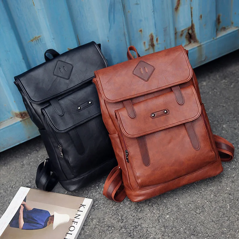 Unisex Vintage Retro Backpack New Designer PU Leather Man Girls Teenager Backpacks Schoolbag Large Capacity Mens Student Bag Sac
Unisex Vintage Retro Backpack New Designer PU Leather Man Girls Teenager Backpacks Schoolbag Large Capacity Mens Student Bag Sac