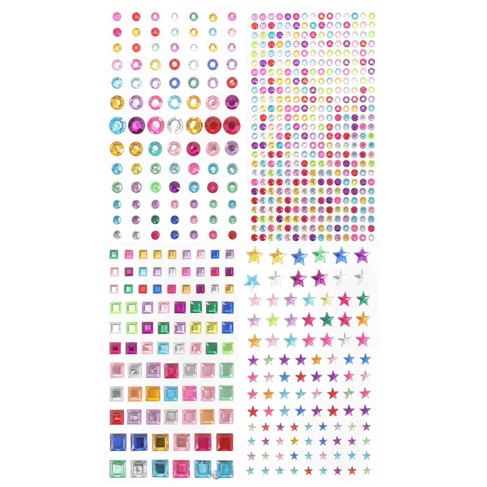 8 Sheets of Craft Stick On Gems Acrylic Crafts Adhesive Sticker Craft Jewels for Makeup
8 Sheets of Craft Stick On Gems Acrylic Crafts Adhesive Sticker Craft Jewels for Makeup
