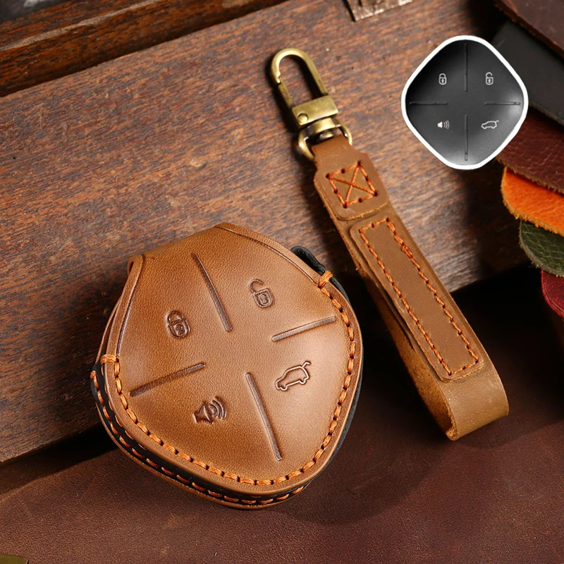 Handmade Genuine Leather Car Key Case Cover Fob Shell for Jetour X-1 Plus DTC 2022 Car Keychain
Handmade Genuine Leather Car Key Case Cover Fob Shell for Jetour X-1 Plus DTC 2022 Car Keychain