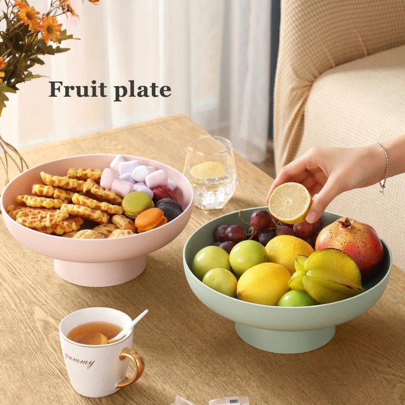 

Fruit Plates Removable Fruit Bowl Basket Drain Tray Kitchen Countertop Decorative Storage Dishes Vegetable Snack Serving Holder