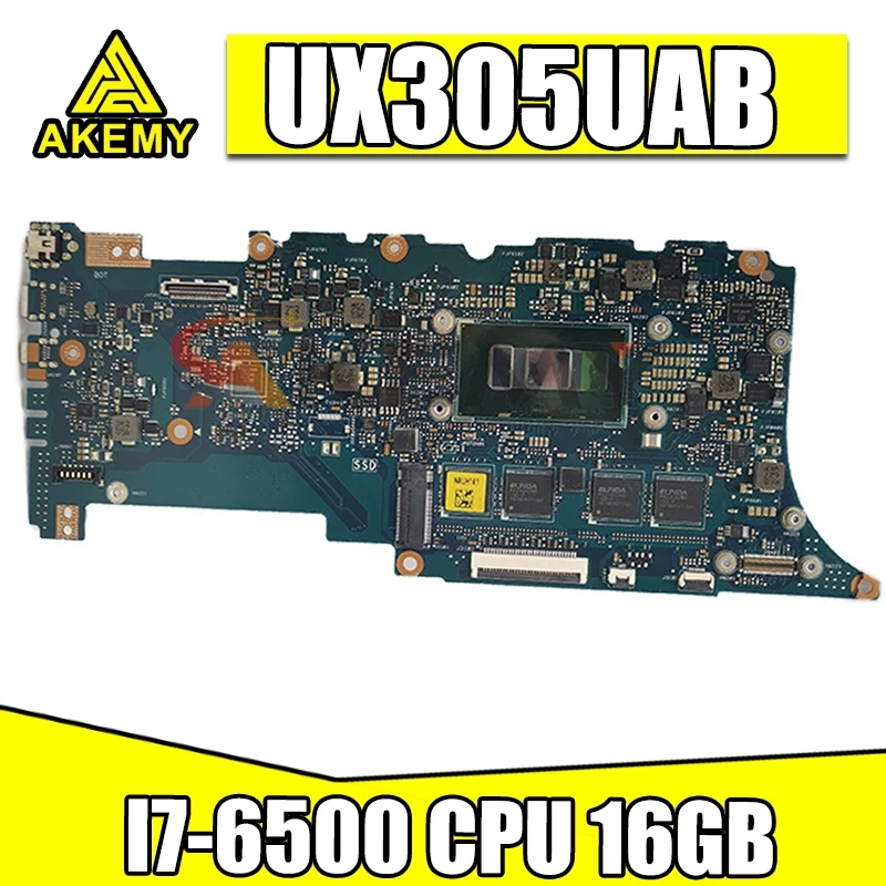 Akemy UX305UAB Motherboard I7-6500 CPU 16GB RAM For ASUS UX305UAB Laptop Mainboard 100% Tested OK
Akemy UX305UAB Motherboard I7-6500 CPU 16GB RAM For ASUS UX305UAB Laptop Mainboard 100% Tested OK