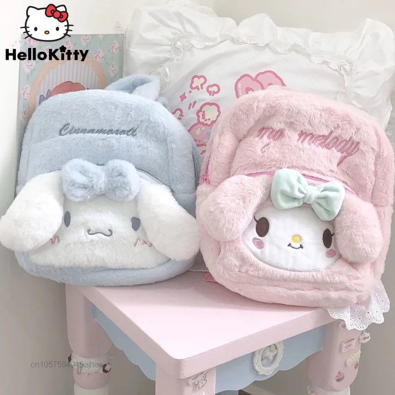 Sanrio Cartoon Bags Melody Cinnamoroll Small Cute Backpack Plush Double Shoulder Bag Women Handbags Y2k Girls Lolita School Bag
Sanrio Cartoon Bags Melody Cinnamoroll Small Cute Backpack Plush Double Shoulder Bag Women Handbags Y2k Girls Lolita School Bag