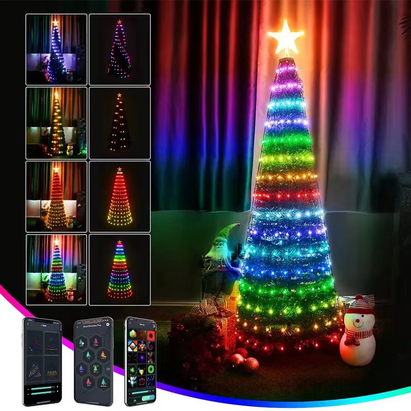 RGB Smart Point Control Magic String Light Leather Line APP Bluetooth Christmas Decoration Outdoor Atmosphere Lights for Garden
RGB Smart Point Control Magic String Light Leather Line APP Bluetooth Christmas Decoration Outdoor Atmosphere Lights for Garden