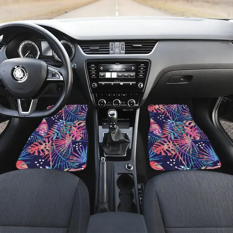 Purple Pink Peach Leaves Floral Flowers Car Floor Mats Set, Front and Back Floor Mats for Car, Car Accessories
Purple Pink Peach Leaves Floral Flowers Car Floor Mats Set, Front and Back Floor Mats for Car, Car Accessories