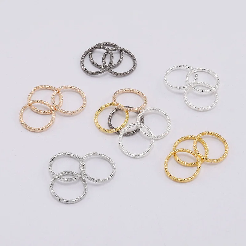 

100PCS/PACK 8-20mm Round Jump Rings Twisted Open Split Rings jump rings Connector For Jewelry Makings Findings Supplies DIY
