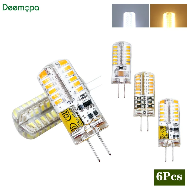 

6Pcs/lot G4 LED Lamp 2W 3W 4W 5W 7W 9W AC DC 12V 220V Corn Bulb SMD2835 3014 360 Beam Angle Replace Halogen Chandelier Lights