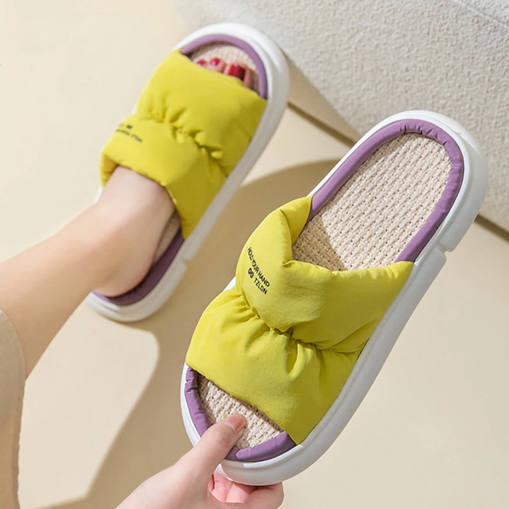 New Spring Home Cotton Slippers All Season Flip Flops EVA Hemp Indoor Women Couples Men Thick Sole Japanese Style Shoes qt63
New Spring Home Cotton Slippers All Season Flip Flops EVA Hemp Indoor Women Couples Men Thick Sole Japanese Style Shoes qt63