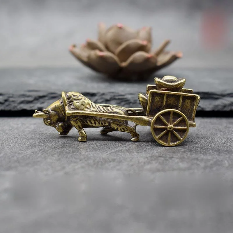 Retro Ornament Bull Pull Vehicle Figurines Pure Copper Chinese Folk Feng Shui Crafts Home Decoration Accessories Bring Good Luck
Retro Ornament Bull Pull Vehicle Figurines Pure Copper Chinese Folk Feng Shui Crafts Home Decoration Accessories Bring Good Luck