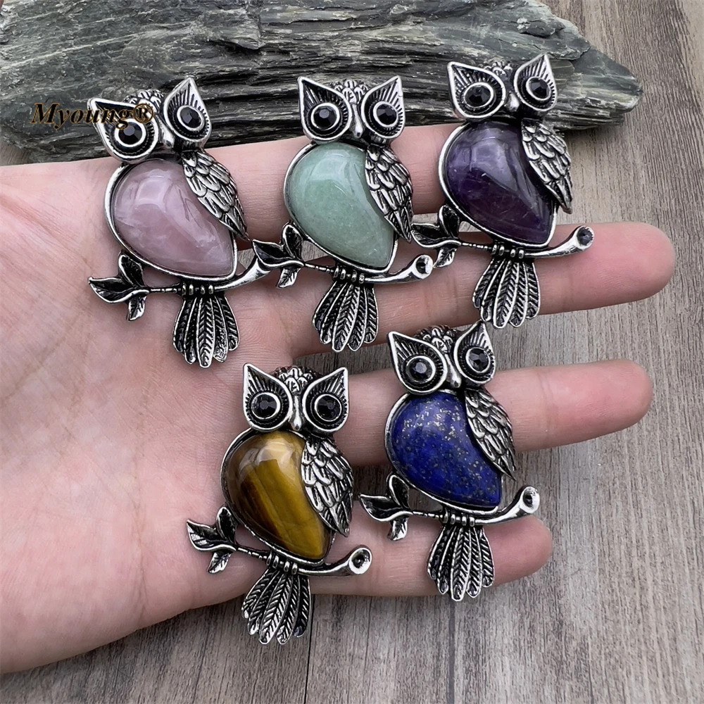 Antique Ntural Healing Amethysts Rose Quartzs Crystal Stone Vintage Cute Owl Pendant MY230425
Antique Ntural Healing Amethysts Rose Quartzs Crystal Stone Vintage Cute Owl Pendant MY230425