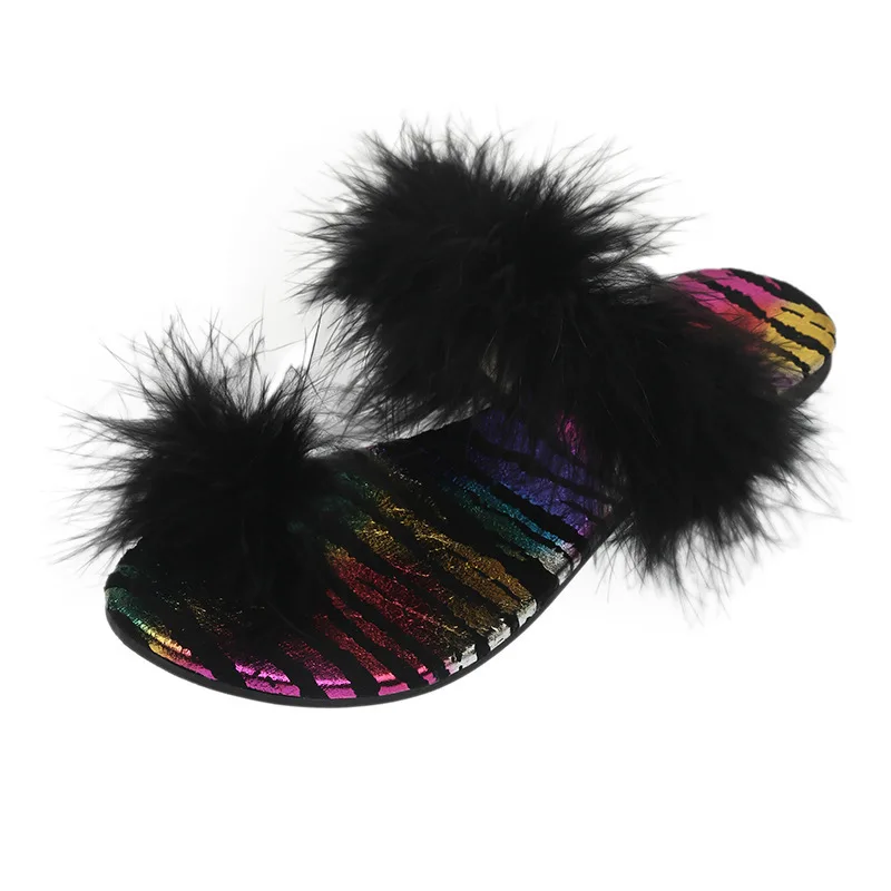 2022 European beauty flat bottom feather set toe beach ok large size sandals and slippers 3215
2022 European beauty flat bottom feather set toe beach ok large size sandals and slippers 3215