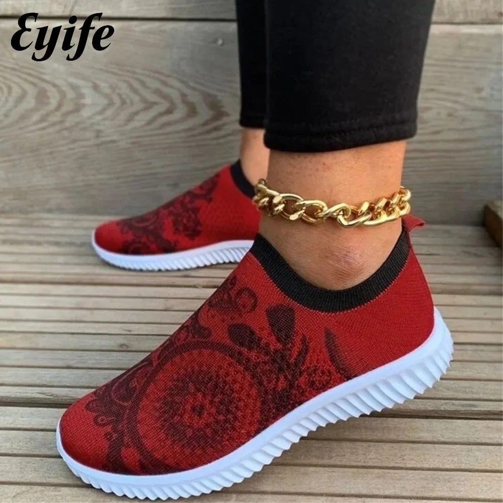 Women's Breathable Sneakers 2022 All Season Daily Knitted Fabric Floral Print Ladies Slip On Loafers 35-43 Large-Sized Flats
Women's Breathable Sneakers 2022 All Season Daily Knitted Fabric Floral Print Ladies Slip On Loafers 35-43 Large-Sized Flats
