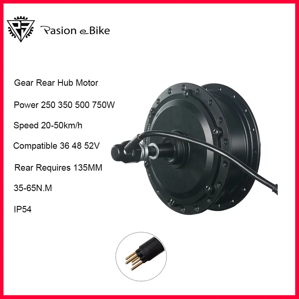 E-bike Gear Rear Hub Motor 36V 250W 350W 48V 500W 750W High Speed Brushless Electirc Bicycle Rear Wheel Drive PASIONEBIKE
E-bike Gear Rear Hub Motor 36V 250W 350W 48V 500W 750W High Speed Brushless Electirc Bicycle Rear Wheel Drive PASIONEBIKE