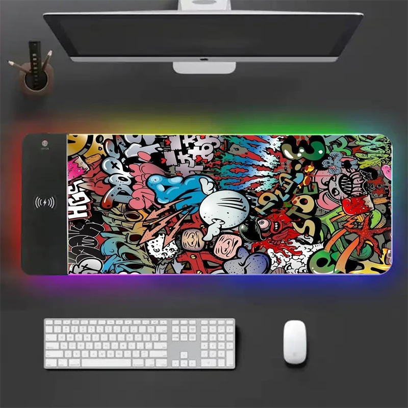 Colorful pattern graffiti RYRA mouse pad game trend RGB desktop pad rubber non-slip large computer pad pause keyboard pad
Colorful pattern graffiti RYRA mouse pad game trend RGB desktop pad rubber non-slip large computer pad pause keyboard pad