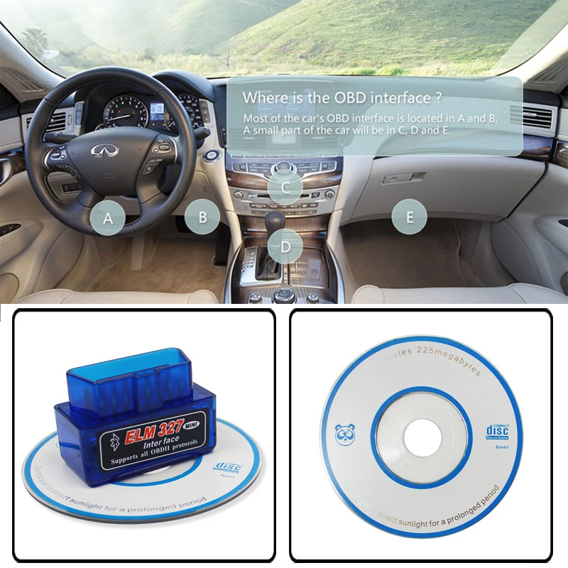 ELM 327 Bluetooth для Android/Symbian для OBDII протокол, Новый мини ELM327 Bluetooth V2.1 OBD2 бортовой диагностический сканер
ELM 327 Bluetooth для Android/Symbian для OBDII протокол, Новый мини ELM327 Bluetooth V2.1 OBD2 бортовой диагностический сканер