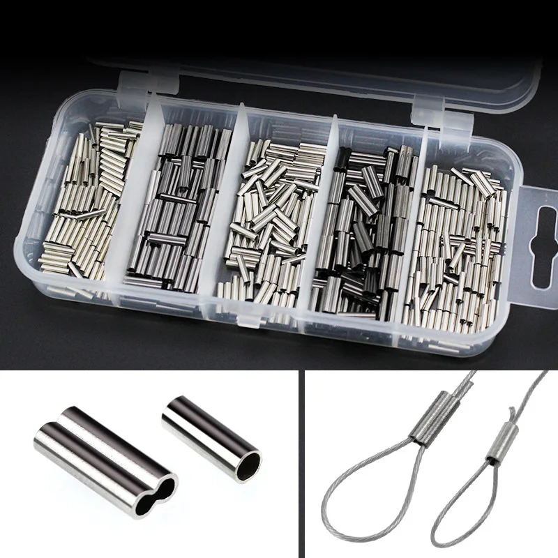 PRO BEROS 250pcs/ 500pcs Copper Fishing Wire Tube Single Double Crimp Sleeves Connector Fishing Line Accessories Tool with box
PRO BEROS 250pcs/ 500pcs Copper Fishing Wire Tube Single Double Crimp Sleeves Connector Fishing Line Accessories Tool with box