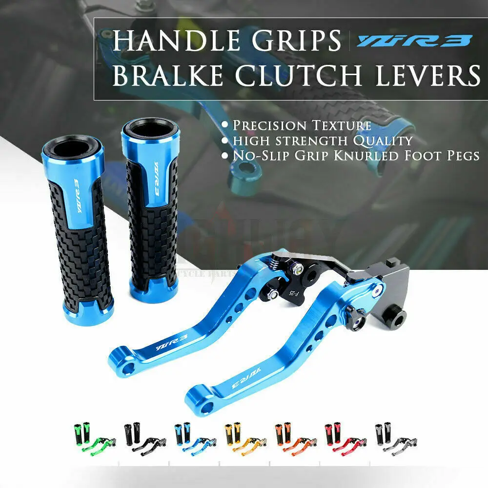 With Logo Fits For YAMAHA R3 YZFR3 2014-2019 2020 2021 2022 CNC Motorcycle Aluminum Brake Clutch Handle Levers With Handle Grips
With Logo Fits For YAMAHA R3 YZFR3 2014-2019 2020 2021 2022 CNC Motorcycle Aluminum Brake Clutch Handle Levers With Handle Grips