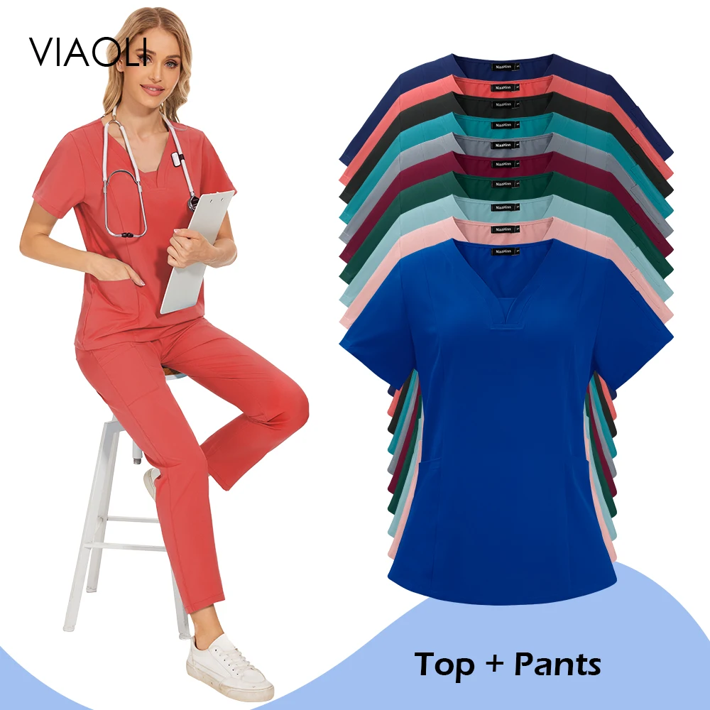Scrub Uniform Medical Blouses Nursing Pants for Women Breathable Doctor Surgical Gown Medical Accessories Lab Pharmacy Scrub Set
Scrub Uniform Medical Blouses Nursing Pants for Women Breathable Doctor Surgical Gown Medical Accessories Lab Pharmacy Scrub Set