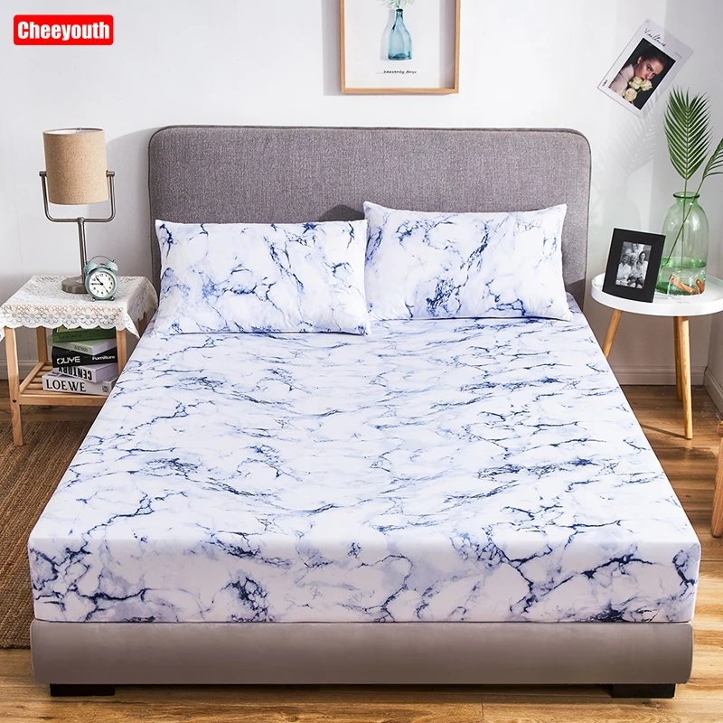 Cheeyouth Elastic Fitted Bed Sheet Breathable Bed Sheet Non-slip Mattress Covers Soft Bed Cover Single Twin Full Queen King Size 
Cheeyouth Elastic Fitted Bed Sheet Breathable Bed Sheet Non-slip Mattress Covers Soft Bed Cover Single Twin Full Queen King Size