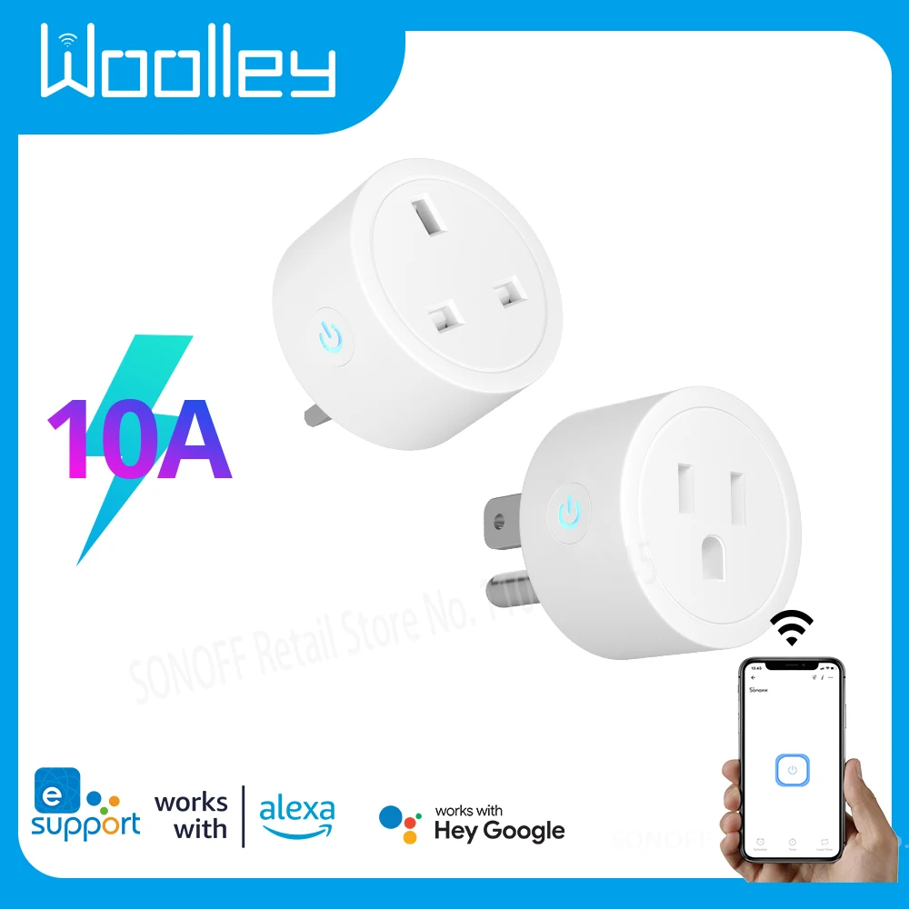 Woolley Wifi 10A US/UK Smart Plug Mini Smart Socket Remote eWeLink App Voice Control Timing Function Smart Home Google Alexa
Woolley Wifi 10A US/UK Smart Plug Mini Smart Socket Remote eWeLink App Voice Control Timing Function Smart Home Google Alexa