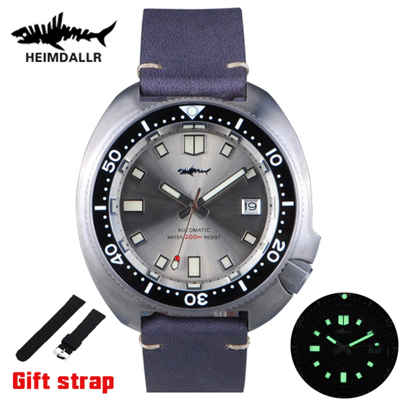 

Новые мужские часы Heimdallr с титановой черепахой 6105 водостойкие японские автоматические часы NH35 с сапфировым стеклом 200 м