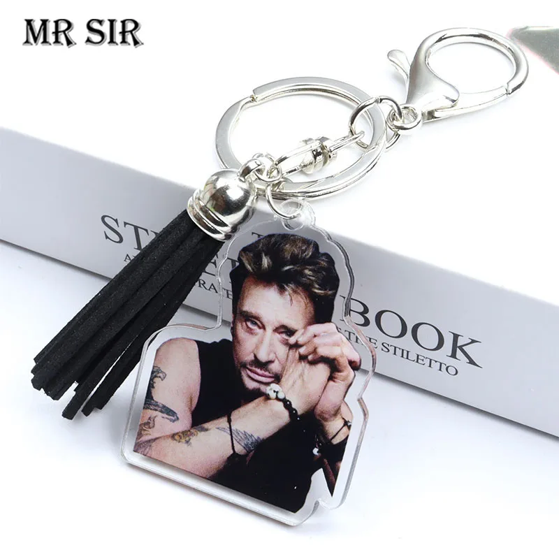 Johnny Hallyday Keychain Rock Star Character Charm Tassel Pendant Fashion Acrylic Figures Key Chain Keyring Men Women Fans Gifts
Johnny Hallyday Keychain Rock Star Character Charm Tassel Pendant Fashion Acrylic Figures Key Chain Keyring Men Women Fans Gifts