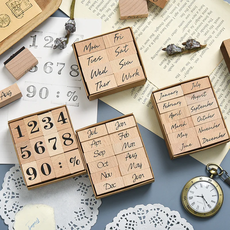 Creative Week&Month Wooden Stamp Cute Craft School Office Supplies Scrapbooking Decorative Stationery Items
Creative Week&Month Wooden Stamp Cute Craft School Office Supplies Scrapbooking Decorative Stationery Items