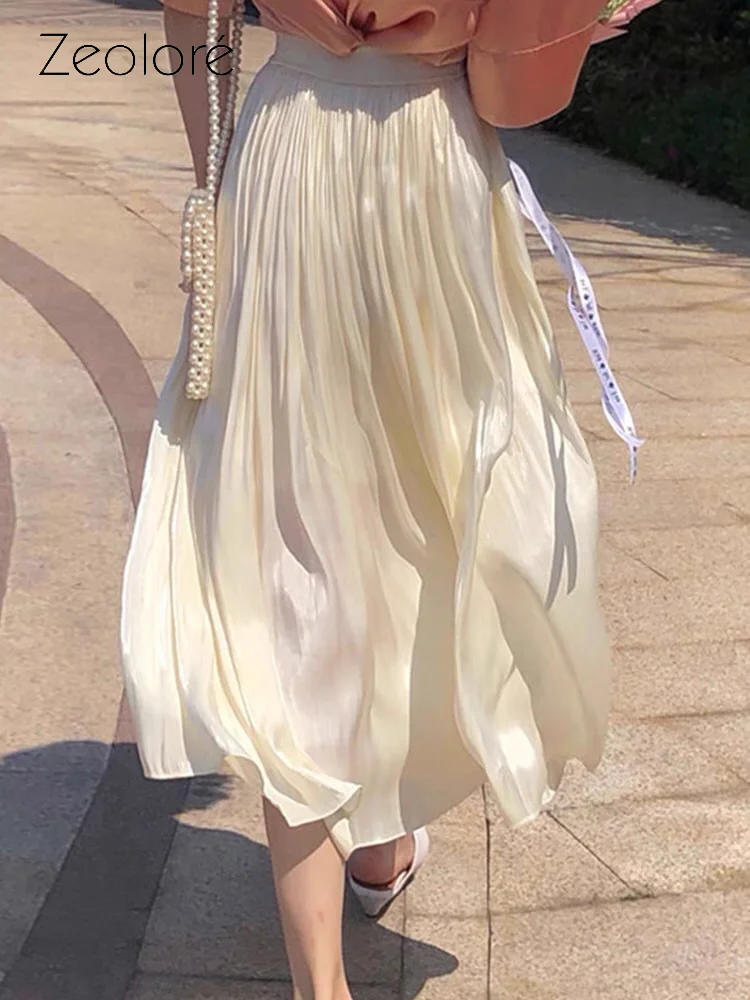 Zeolore Acetate Satin A-line Skirts High Waist Large-swing Midi Skirt Small Fresh Abstract Casual For Women QT172
Zeolore Acetate Satin A-line Skirts High Waist Large-swing Midi Skirt Small Fresh Abstract Casual For Women QT172