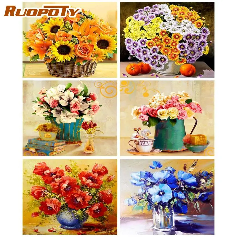 RUOPOTY Modern Paint By Numbers Paint Kit Coloring By Numbers On Canvas Flowers Wall Art Gift For Adult Picture Drawing Handmade
RUOPOTY Modern Paint By Numbers Paint Kit Coloring By Numbers On Canvas Flowers Wall Art Gift For Adult Picture Drawing Handmade