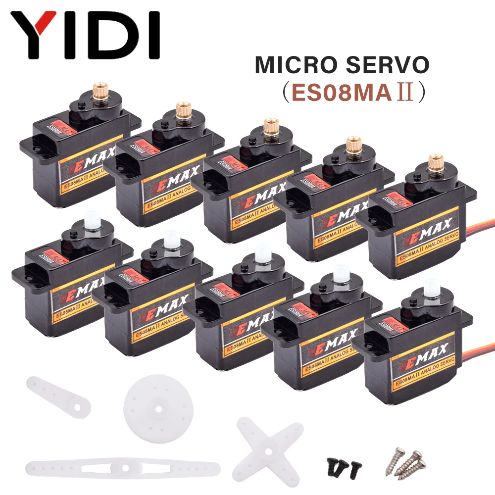2/4pcs EMAX ES08MA II ES08MAII 12g Micro Metal Gear Analog RC Servo Motor for Toy Car Boat Helicopter Airplane Arduino Robot DIY
2/4pcs EMAX ES08MA II ES08MAII 12g Micro Metal Gear Analog RC Servo Motor for Toy Car Boat Helicopter Airplane Arduino Robot DIY