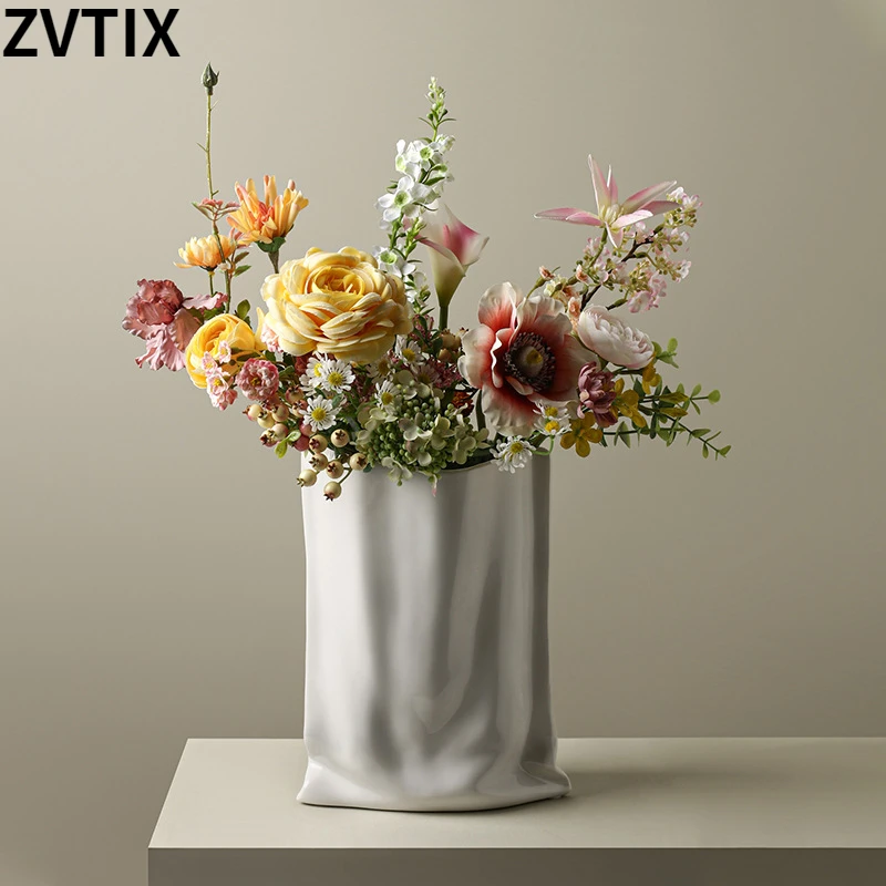 Decor For Weddings Centerpieces Dried Flower Vase, Silver Ceramic Vase With Creative Electrode Template For Living Room Table
Decor For Weddings Centerpieces Dried Flower Vase, Silver Ceramic Vase With Creative Electrode Template For Living Room Table