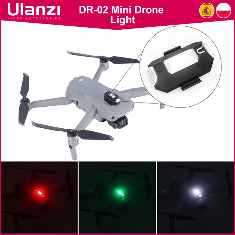 Ulanzi DR-02 Rechargeable Drone Light For DJI Mavic 2 Pro/air 2 Night Fly AntiCollision Strobe Lighting Drone Accessories
Ulanzi DR-02 Rechargeable Drone Light For DJI Mavic 2 Pro/air 2 Night Fly AntiCollision Strobe Lighting Drone Accessories