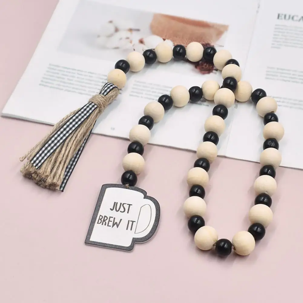 Wooden Beads Garland With Tassels Portable Hanging Tassel Pendant with Mixed Color Beads Bedroom Decoration for Home
Wooden Beads Garland With Tassels Portable Hanging Tassel Pendant with Mixed Color Beads Bedroom Decoration for Home