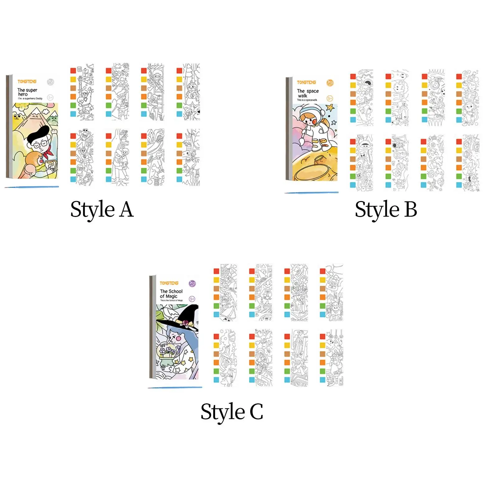

Дорожная Акварельная книжка-раскраска, художественные игрушки для рисования, развлечения, «сделай сам», акварельные книжки-раскраски для детей, подарки для мальчиков и девочек