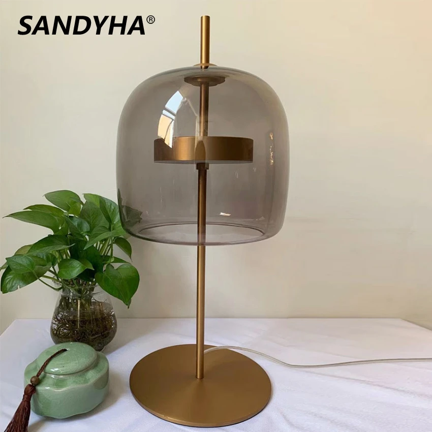 SANDYHA Modern LED Table Lamp Iron Art Glass Lampshade Designer Creative Indoor Lighing Home Bedroom Parlor Decor Bedside Light
SANDYHA Modern LED Table Lamp Iron Art Glass Lampshade Designer Creative Indoor Lighing Home Bedroom Parlor Decor Bedside Light