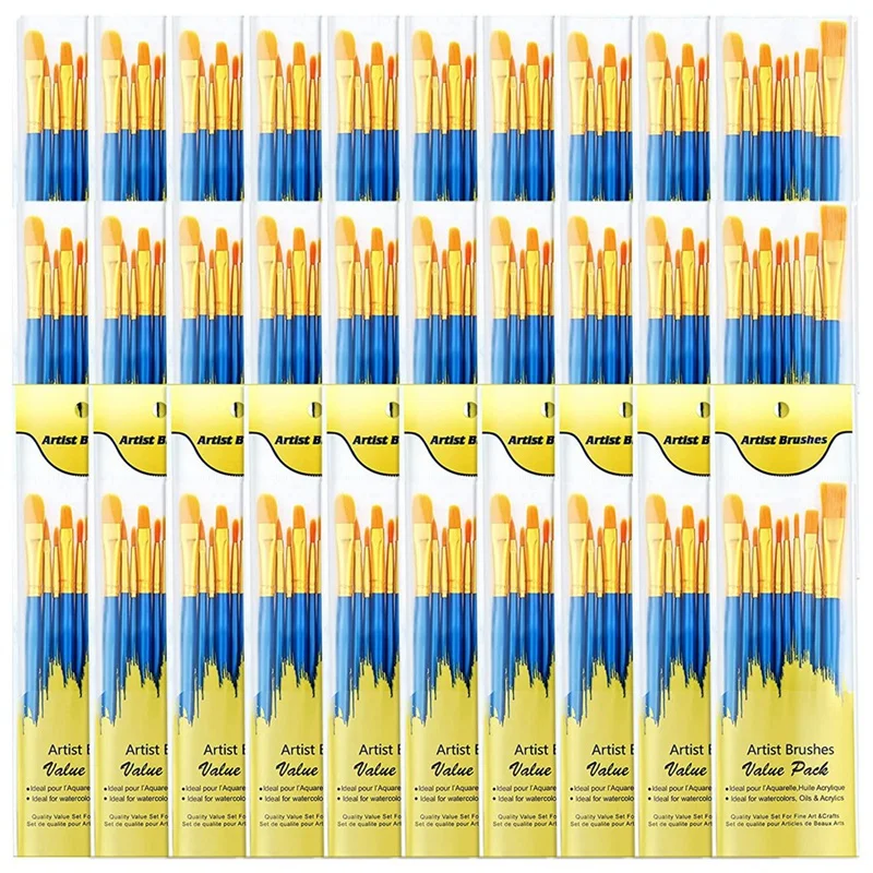 Acrylic Paint Brush Set, 30Packs/300Pcs Nylon Hair Paint Brush For Oil And Watercolor Round Pointed Tip Paintbrushes
Acrylic Paint Brush Set, 30Packs/300Pcs Nylon Hair Paint Brush For Oil And Watercolor Round Pointed Tip Paintbrushes