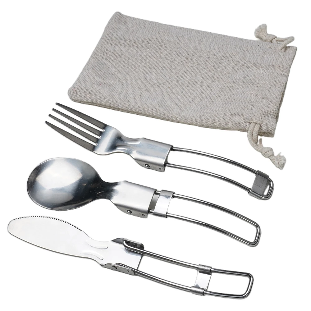 Stainless Steel Cutlery Tableware Flatware Fold Knife Spoon Set Combo Picnic Camping Spork Fork Long Cookware Utensil Backpack
Stainless Steel Cutlery Tableware Flatware Fold Knife Spoon Set Combo Picnic Camping Spork Fork Long Cookware Utensil Backpack