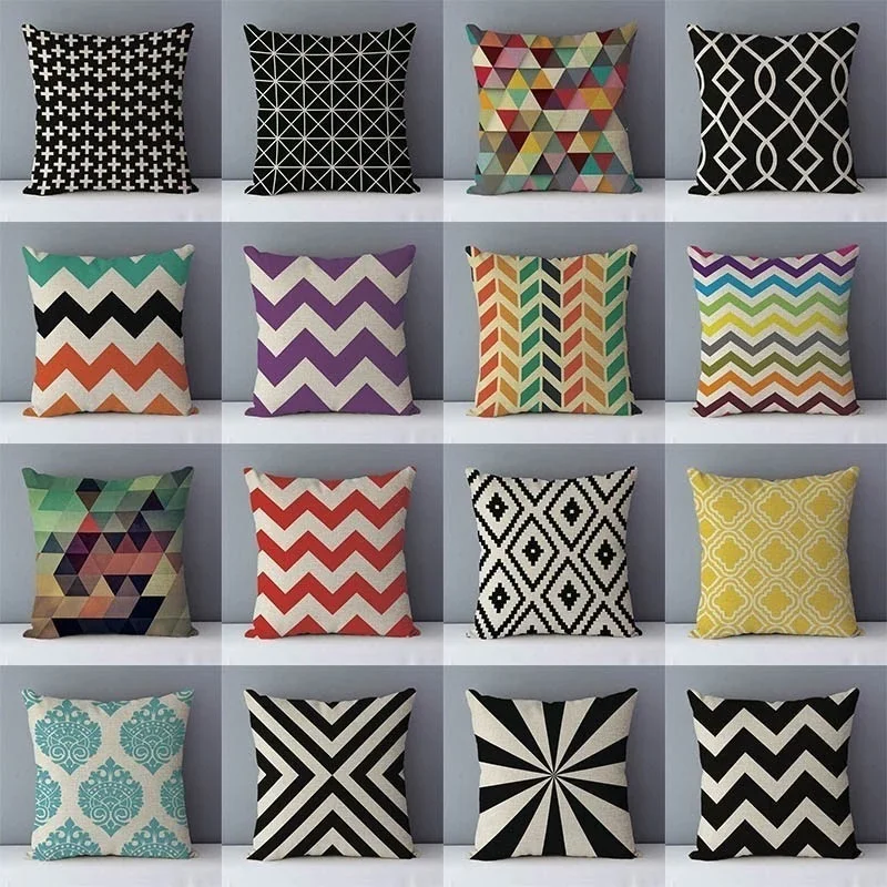 Декоративная подушка для дивана, 45 х45 см, с геометрическим рисунком 
Декоративная подушка для дивана, 45 х45 см, с геометрическим рисунком