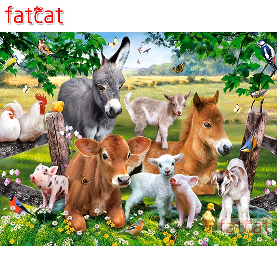 FATCAT donkey scalper mosaic painting 5d diy full square round drill diamond embroidery chicken and pig handcraft arts AE3467
FATCAT donkey scalper mosaic painting 5d diy full square round drill diamond embroidery chicken and pig handcraft arts AE3467