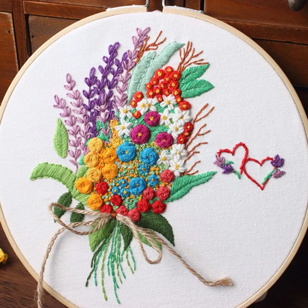 European Style Artcraft Material Pack With Hoop Bouquet Flower Needlecraft Embroidery Kit Cross Stitch Needlework 
European Style Artcraft Material Pack With Hoop Bouquet Flower Needlecraft Embroidery Kit Cross Stitch Needlework